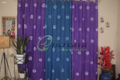 Tie Dye Purple Blue Curtain