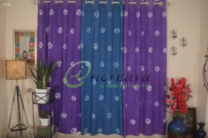 Tie Dye Purple Blue Curtain