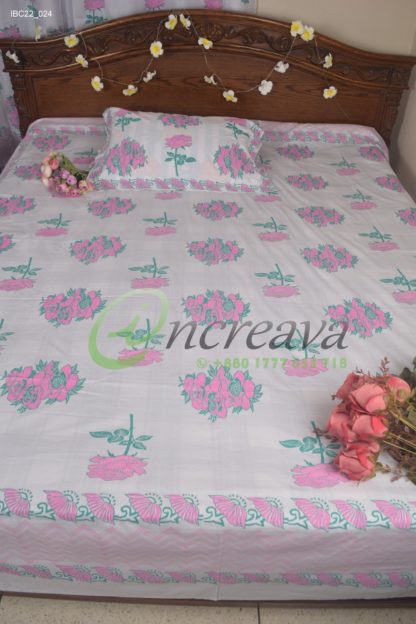 White Rose Bed Cover