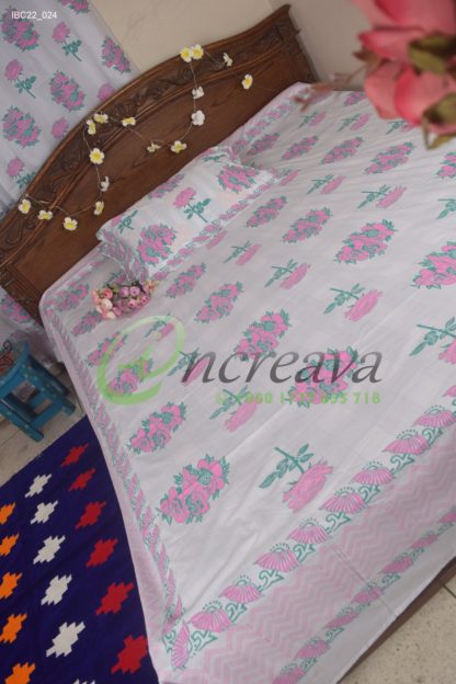 White Rose Bed Cover