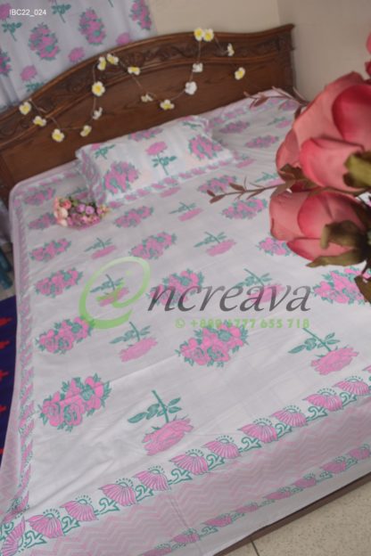 White Rose Bed Cover