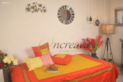 Orange MasteredSingle Bed cover