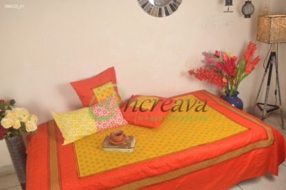 Orange MasteredSingle Bed cover