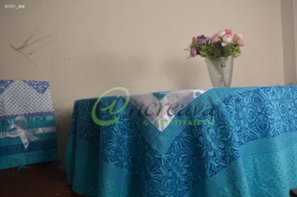 White Sky Blue Table Cover