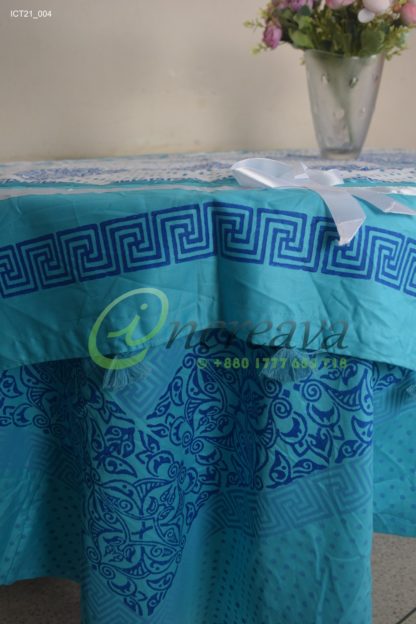 White Sky Blue Table Cover