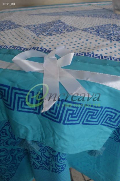 White Sky Blue Table Cover