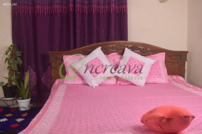 Pink Lace Bed Cover