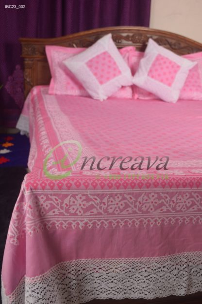 Pink Lace Bed Cover