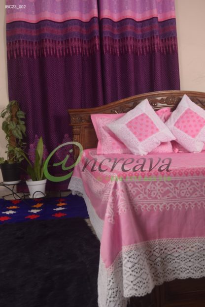 Pink Lace Bed Cover