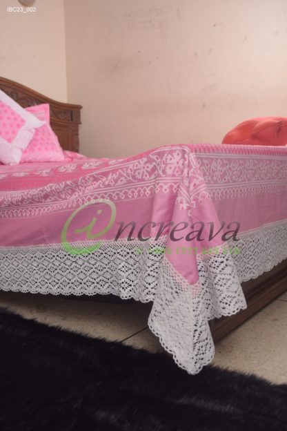 Pink Lace Bed Cover