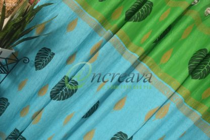 Sky Blue Green Curtain