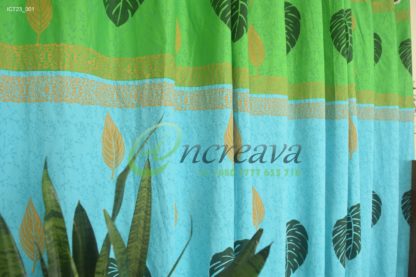 Sky Blue Green Curtain