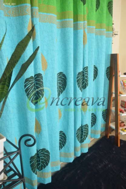 Sky Blue Green Curtain