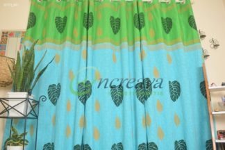 Sky Blue Green Curtain