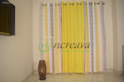 Multi  Color  White  Curtain