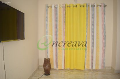 Multi  Color  White  Curtain