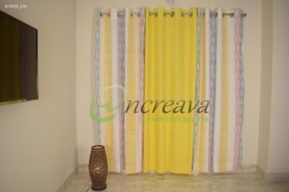 Multi  Color  White  Curtain