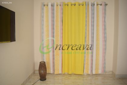 Multi  Color  White  Curtain