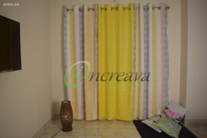 Multi  Color  White  Curtain