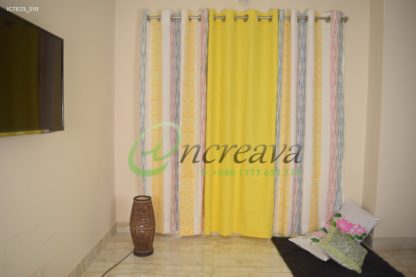 Multi  Color  White  Curtain