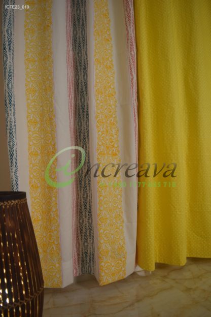 Multi  Color  White  Curtain