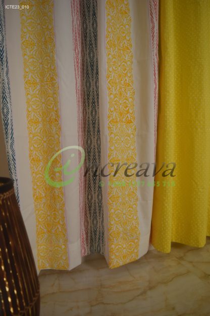 Multi  Color  White  Curtain