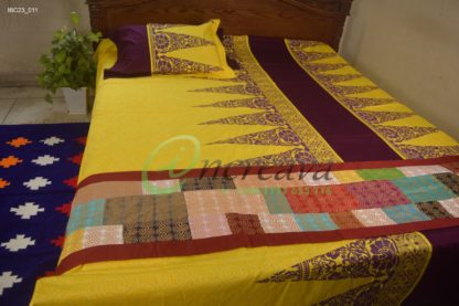 Yellow Purple Aarong Bed cover