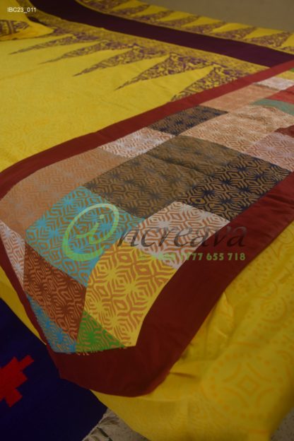 Yellow Purple Aarong Bed cover