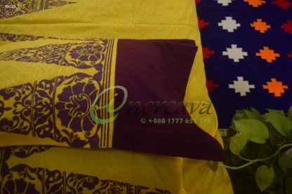 Yellow Purple Aarong Bed cover