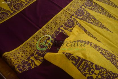 Yellow Purple Aarong Bed cover