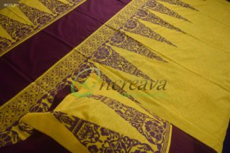 Yellow Purple Aarong Bed cover