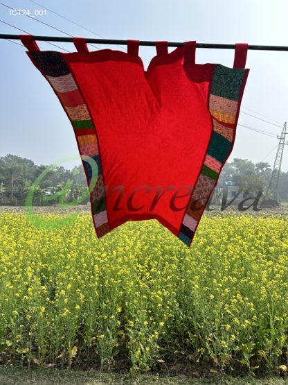 Patchwork Red curtain