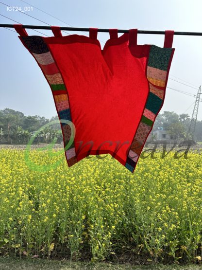 Patchwork Red curtain