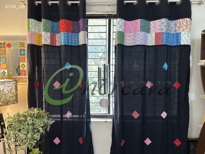 Patchwork Black curtain