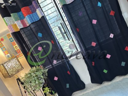 Patchwork Black curtain