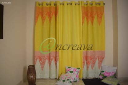 Yellow White Curtain