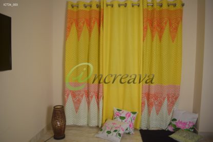 Yellow White Curtain