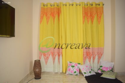 Yellow White Curtain